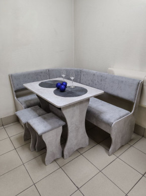 Кухонный уголок Миссия V велюр (цемент) в Обь - ob.mebelnovo.ru | фото