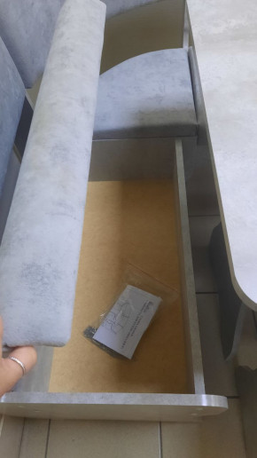 Кухонный уголок Миссия V велюр (цемент) в Обь - ob.mebelnovo.ru | фото