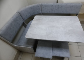 Кухонный уголок Миссия V велюр (цемент) в Обь - ob.mebelnovo.ru | фото