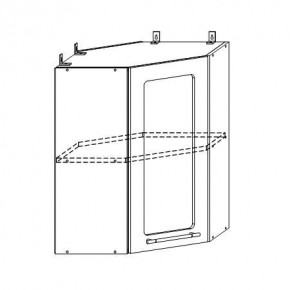 Монако ВПУС 550 шкаф верхний угловой в Обь - ob.mebelnovo.ru | фото