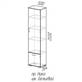 Шкаф бельевой Ника 500 в Обь - ob.mebelnovo.ru | фото