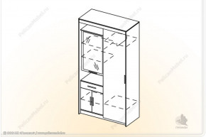 Шкаф Мелисса К-2 (пеликан) в Обь - ob.mebelnovo.ru | фото