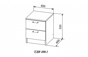 Тумба прикроватная Diamante ТДИ 400-1 в Обь - ob.mebelnovo.ru | фото